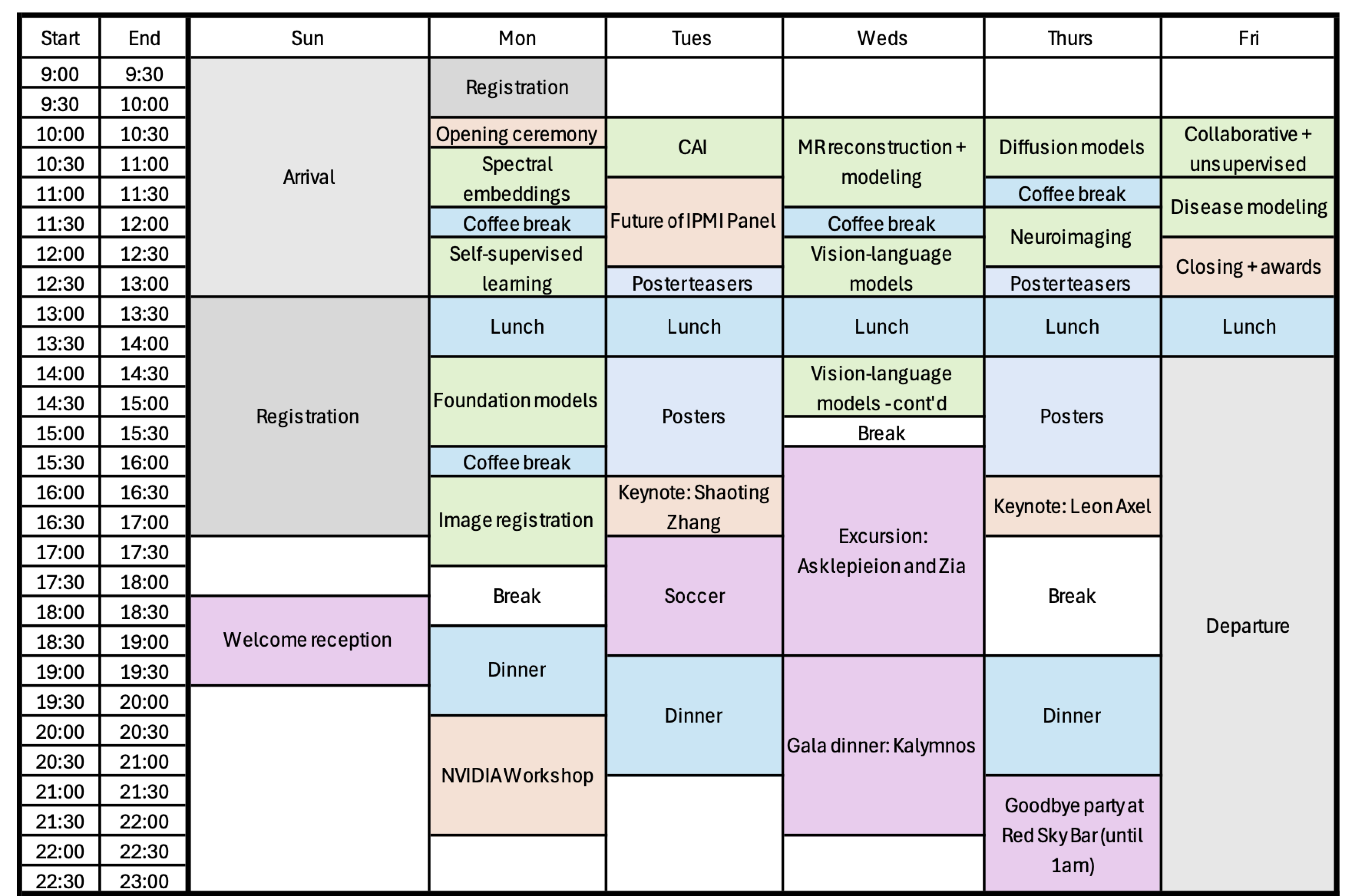 Program at a glance